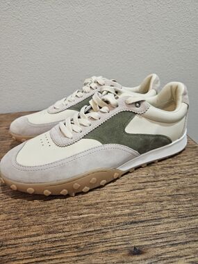 Vince Men's Low-Top Sneakers in Cream, Olive, and Tan